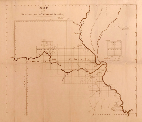 Northern Missouri Territory 1817 Map